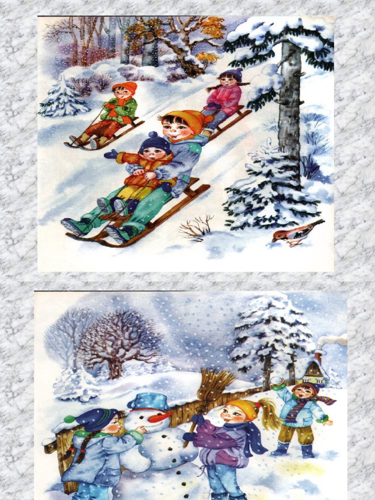 Iarna Jocurile Copiilor Iarna Ppt