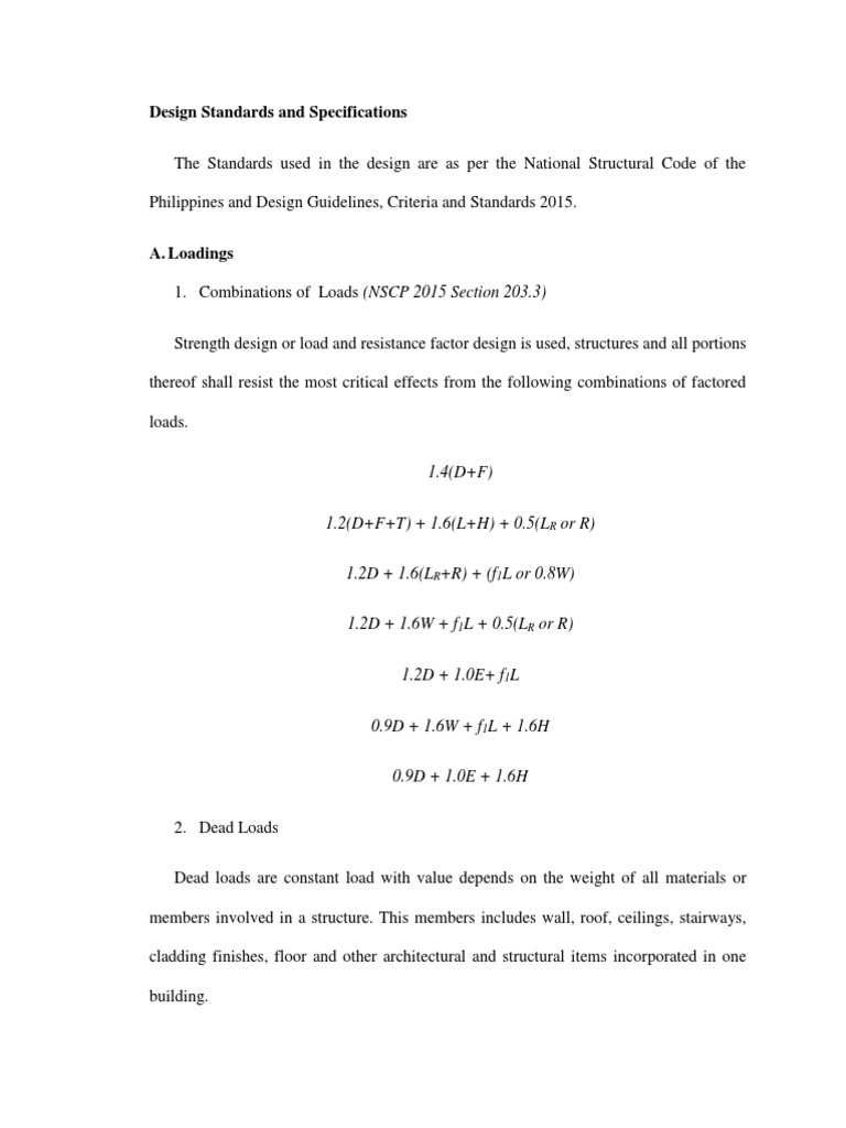 Philippine Structural Design Standards | PDF | Structural Load | Column