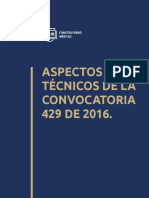 Cartilla 003 Aspectos Tecnicos de La Convocatoria 429 de 2016