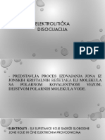 Elektrolitička Disocijacija (Prezentacija)