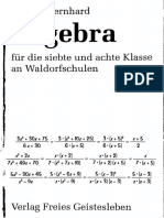Algebra Für Die Siebte Und Achte Klasse An Waldrofschulen - Arnold Bernhard - Digitalizado