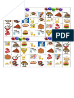 Bingo Food and Drinks Fun Activities Games - 9102