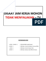 Disaat Jam Kerja Mohon Tidak Menyalakan