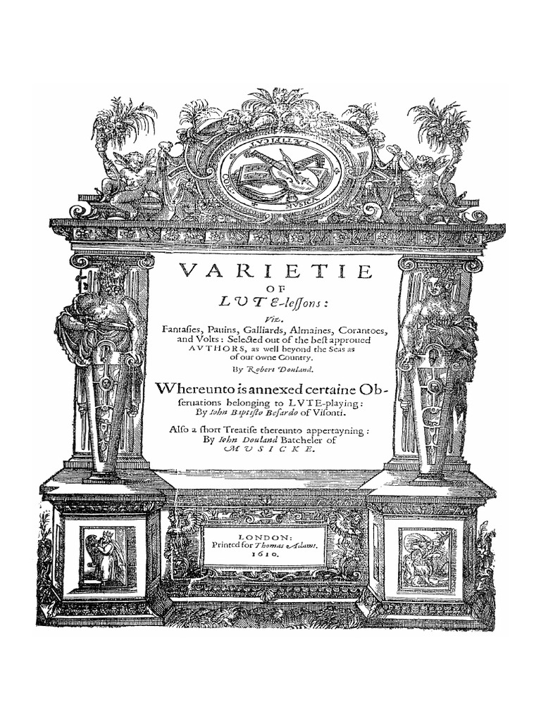 Robert Dowland - A Varietie of Lute Lessons | PDF