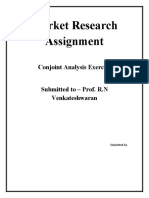Market Research Assignment: Conjoint Analysis Exercise