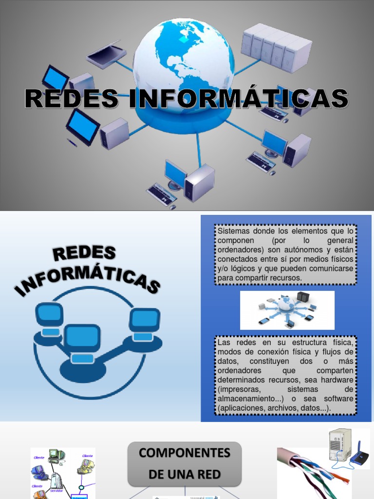 Componentes y Tipos de Redes Informáticas | PDF | Red de área amplia ...