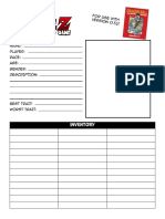 Dragon Ball Roleplaying Game Character Sheet 052
