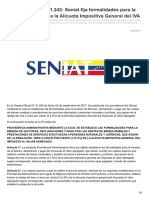 Finanzasdigital.com-Gaceta Oficial N 41242 Seniat Fija Formalidades Para La Rebaja Del 3 ó 5 de La Alícuota Impositiva Ge