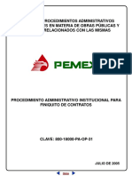 Procedimiento Administrativo de Finiquito Pemex