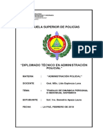 Administración Policial Trabajo de Dinámica Personal o Individual Sistémico 2018