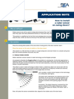 Application Note: How To Install A Radar Sensor On Swing Doors?