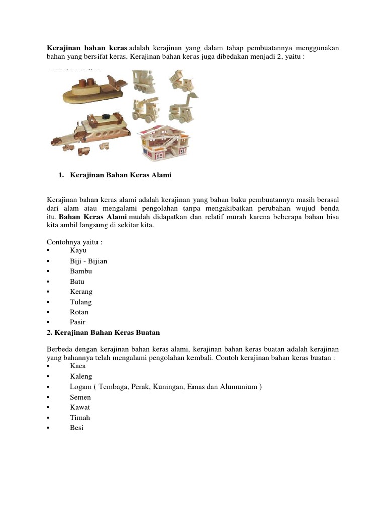Kerajinan Bahan Keras