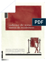 Caderno de Notas 2 - Monteiro (2011) Rastros de Escrileituras