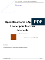 OpenClassrooms Apprendre Coder Pour Les Vrais Dbutants A666