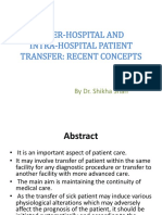 Inter-Hospital and Intra-Hospital Patient Transfer
