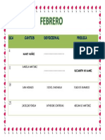 Calendario de Señoritas