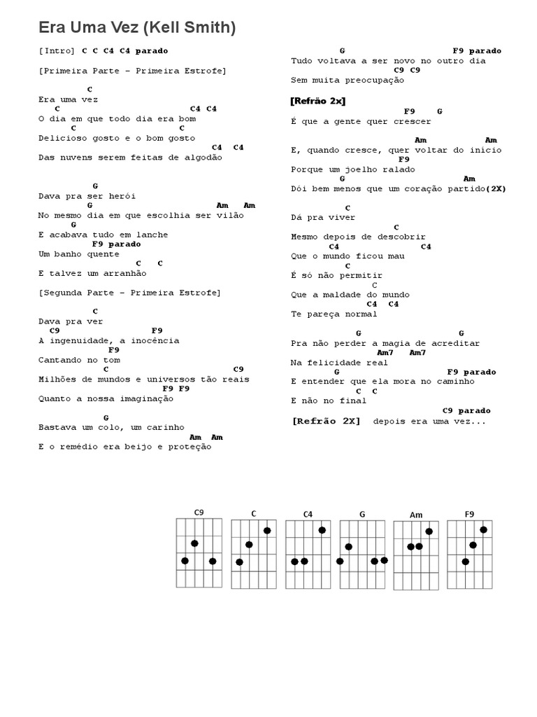 Letra Da Música Era Uma Vez Da Kell Smith