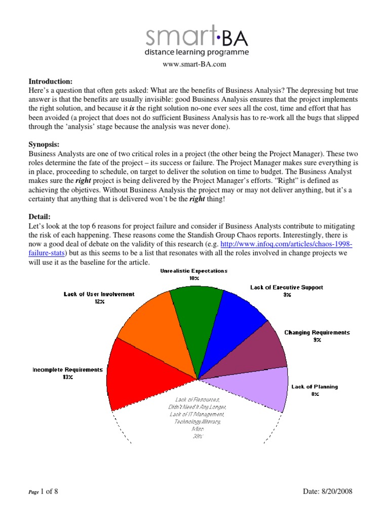 Benefits of Business Analysis | PDF | Business Analysis | Intelligence ...