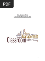 Classroom Management Plan