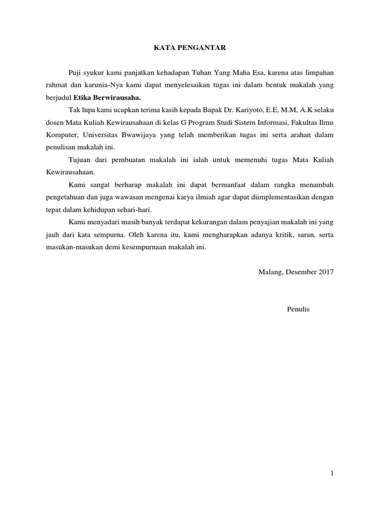 Makalah Etika Berwirausaha