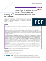 Gene Expression Modules in Primary Breast Cancers As Risk Factors For Organotropic Patterns of First Metastatic Spread: A Case Control Study