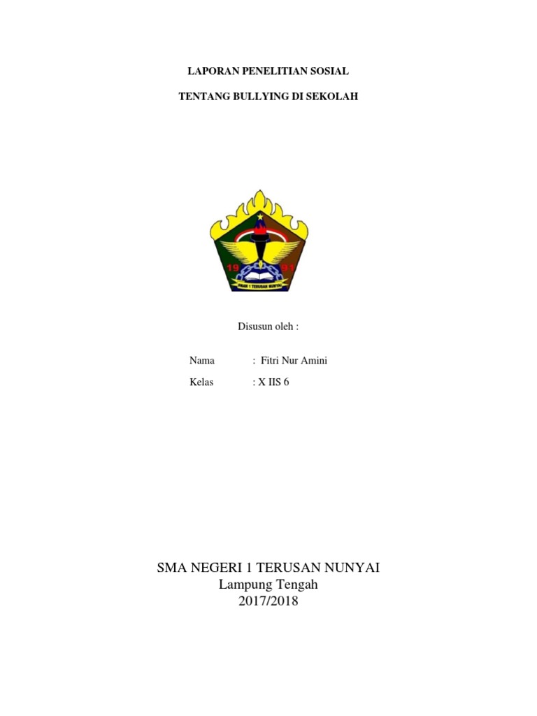 Laporan Penelitian Bullying Di Sekolah