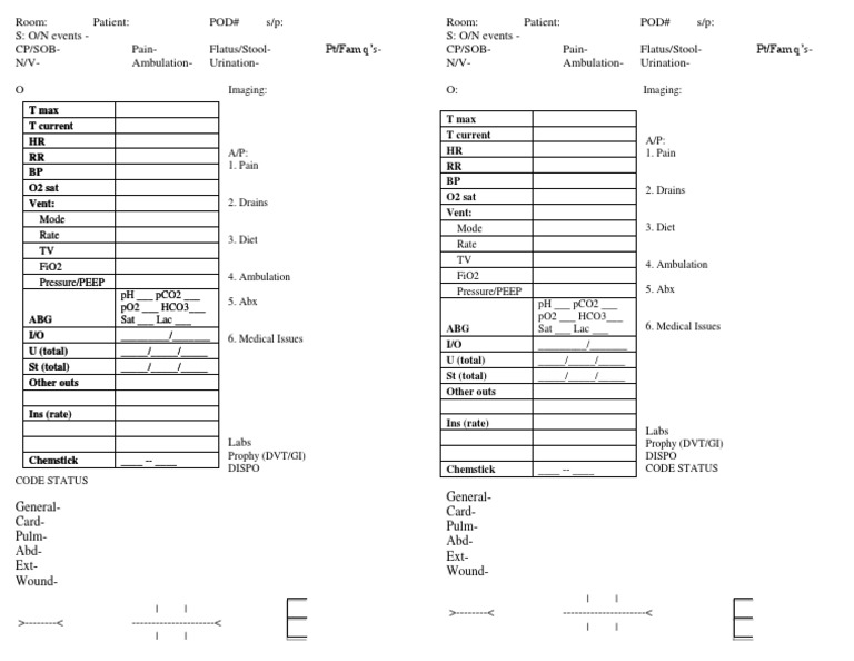Postoperative Progress Note Template | PDF | Medical Specialties ...
