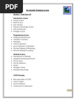 Six Months Training in Java