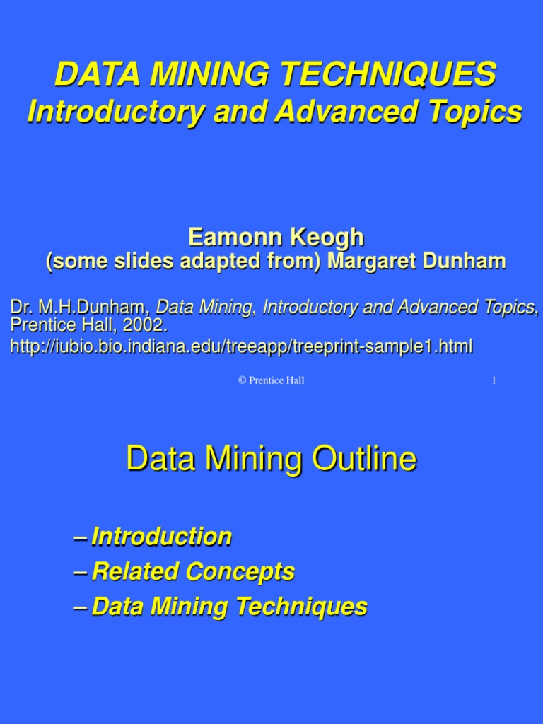 Data Mining Techniques: Introductory and Advanced Topics | PDF | Data ...