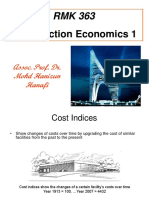 Construction Economics 1: Assoc. Prof. Dr. Mohd Hanizun Hanafi