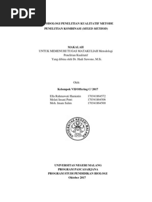 Makalah Mixed Method Pdf
