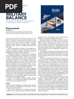 The Military Balance 2018 Press Statement