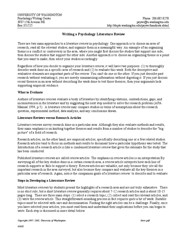 Fastest Literature Review Apa