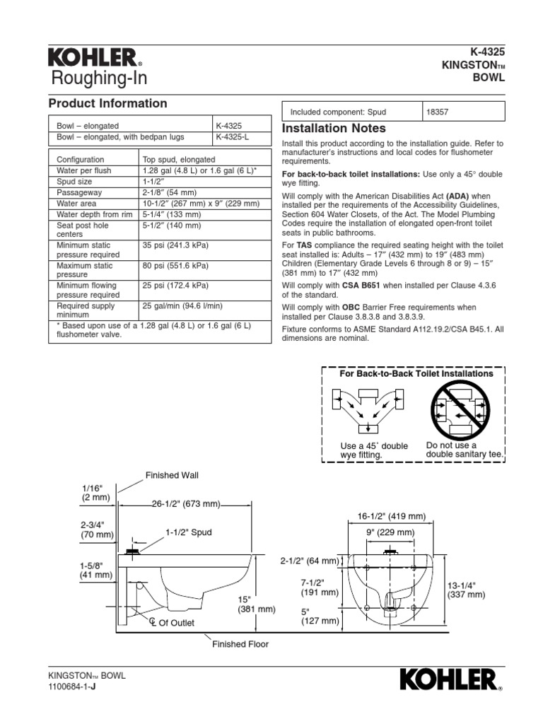 Technical Specifications and Installation Instructions for an Elongated