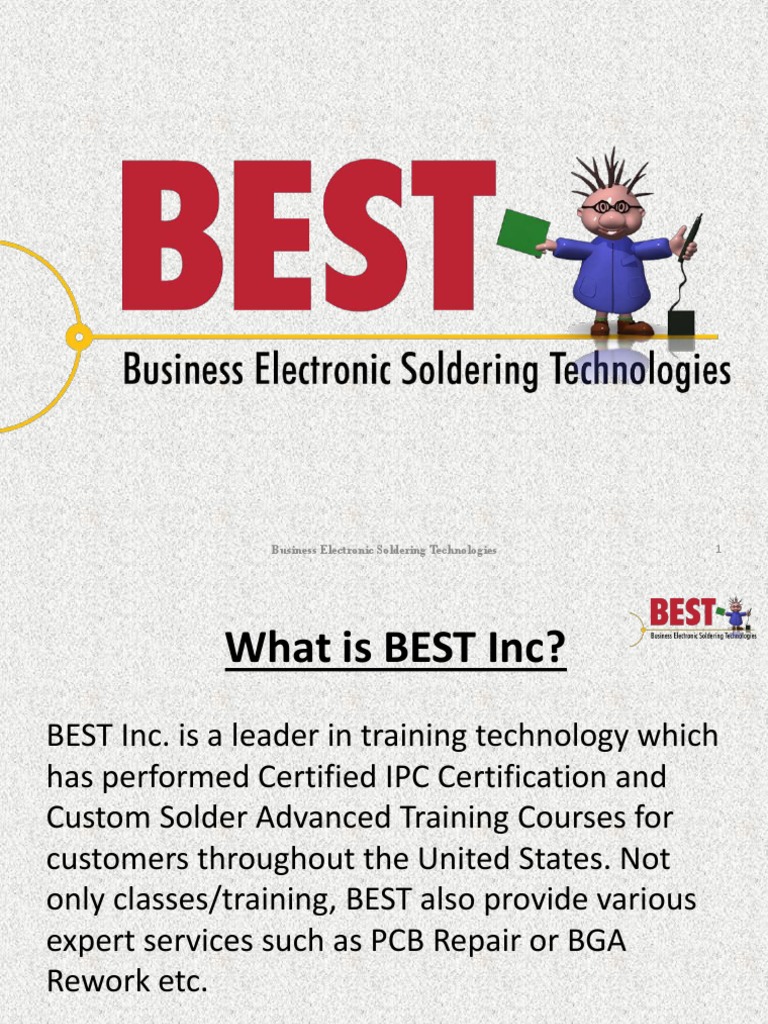 BGA Rework Hand Soldering IPC Certification PDF Printed Circuit