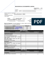 Ejemplo de Informe de Desempeno Laboral