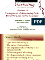 Management of Advertising, Sales Promotion and Public Relations
