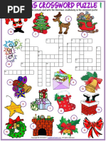 Christmas Vocabulary Esl Crossword Puzzle Worksheets For Kids PDF