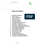 Index of Contents: Precommissioning / Commissioning Manual General Index