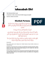 Khutbah Jumat Cara Muhasabah Diri PDF