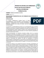 Aplicaciones Terapéuticas de Los Fármacos Que Actúan en La Serotonina