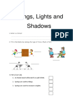 Springs, Lights and Shadows: Weekly Test - 14 Feb 2018 Grade - 1