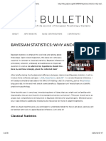Bayesian Statistics: Why and How - JEPS Bulletin