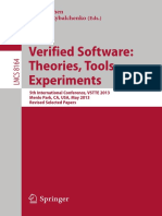 Verified Software: Theories, Tools, Experiments: Ernie Cohen Andrey Rybalchenko