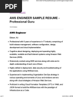 Aws Engineer Sample Resume - Professional Guru