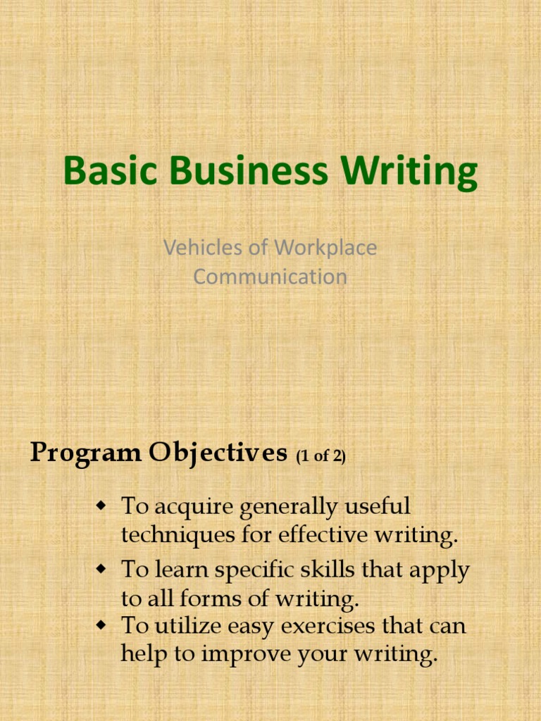 Effective Business Writing Techniques | PDF | Memorandum | Data