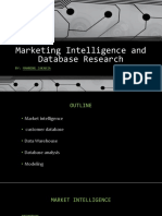 Marketing Intelligence and Database Research: By: Mahnine Zakaria