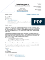 Florida DEP Letter To City of Fort Myers 2/14/2018