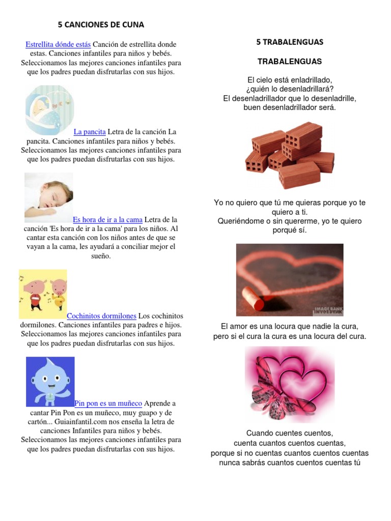 5 Canciones de Cuna