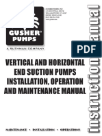 Vertical and Horizontal End Suction Pumps Installation, Operation and Maintenance Manual